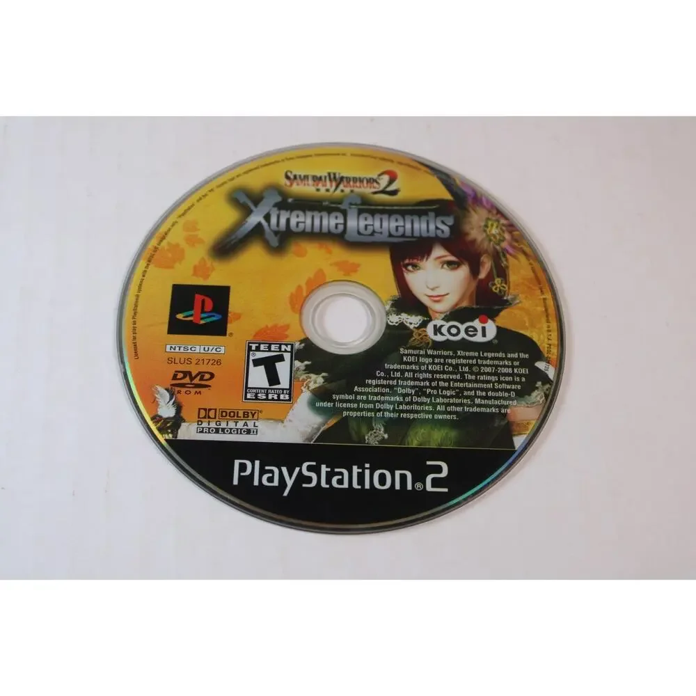 Samurai Warriors 2: Xtreme Legends (Sony PlayStation 2, 2008, PS3) Disc Only